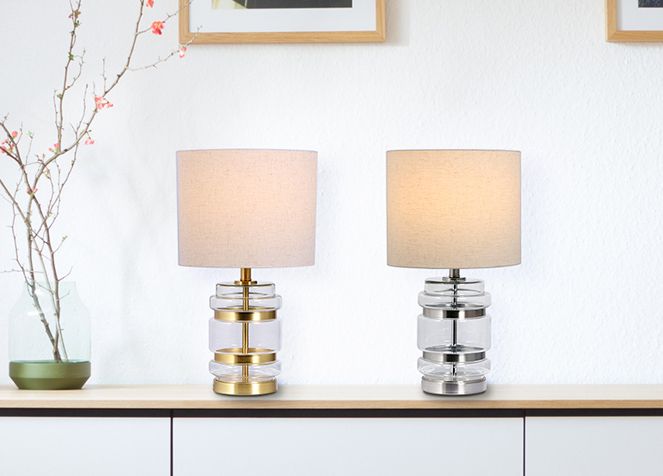 Hartley Satin Brass Table Lamp with Shade
