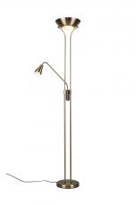 Alba Mother and Child Floor Lamp Antique Brass