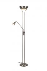 Alba Mother and Child Floor Lamp Satin Chrome