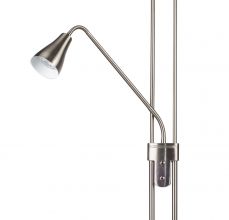 Alba Mother and Child Floor Lamp Satin Chrome