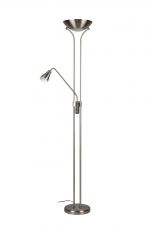 Alba Mother and Child Floor Lamp Satin Chrome