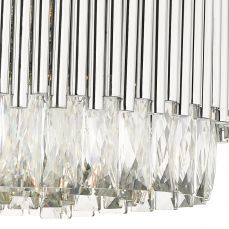 Astoria 13 Light Crystal Pendant with Polished Chrome Bars Close