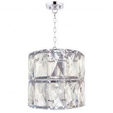 Aurora 1 Light Crystal Pendant Polished Chrome