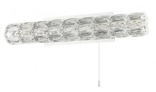 Aurora LED Crystal Bathroom Wall Light Polished Chrome