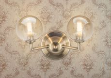 Barbara 2 Light Wall Light Antique Brass