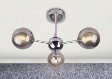 Barbara 3 Light Semi Flush Polished Chrome