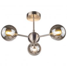 Barbara 3 Light Semi Flush Satin Chrome