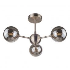 Barbara 3 Light Semi Flush Satin Chrome