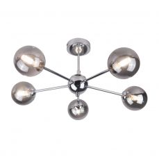 Barbara 5 Light Semi Flush Polished Chrome