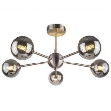 Barbara 5 Light Semi Flush Satin Chrome