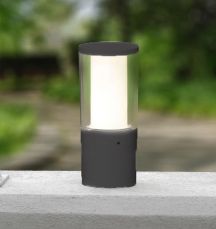 Carlo 250 mm Black Clear LED 3.5W Bollard Post Light