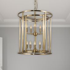 Chester 10 Light Large Pendant Antique Brass