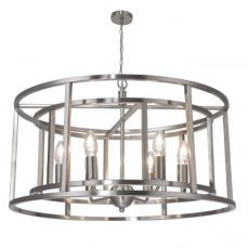 Chester 6 Light Pendant Satin Chrome