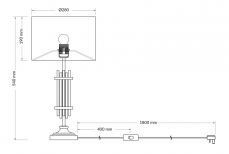 Chrysler Table Lamp  Spec