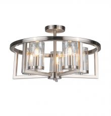 Costello 5 Light Semi Flush Satin Chrome