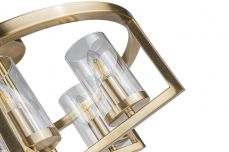 Costello 5 Light Semi Flush Antique Brass