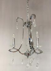 Darcey 3 Light Crystal Ceiling Light Polished Chrome with Shade