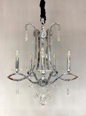 Darcey 5 Light Crystal Ceiling Light Antique with Shade