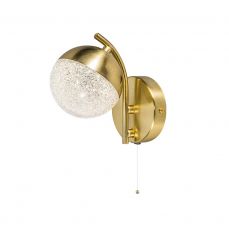 Dew 1 Light 5W CCT Satin Brass Bathroom Wall Light