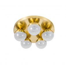 Dew 5 Light Satin Brass Bathroom Light