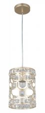 Diana 1 Light Crystal Pendant Champagne Gold