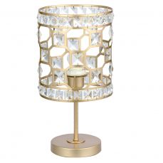 Diana 1 Light Crystal Table Lamp Champagne Gold