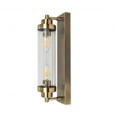 Edith 2 Light Antique Brass IP44 Bathroom Wall Light