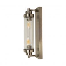 Edith 2 Light Satin Chrome IP44 Bathroom Wall Light