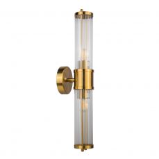 Eleanor 2 Light Brushed Brass IP44 Bathroom Wall Light