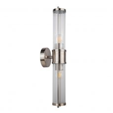 Eleanor 2 Light Satin Chrome IP44 Bathroom Wall Light