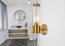 Eleanor Brushed Brass IP44 Bathroom Wall Light