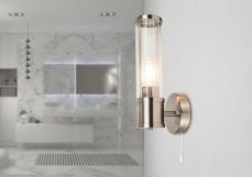 Eleanor Satin Chrome IP44 Bathroom Wall Light