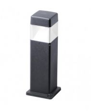 Elisa 500 10W CCT Black Clear LED Bollard Post Light