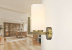 Empire 1 Light Brushed Bronze Wall Light