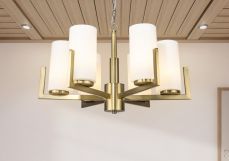 Empire 6 Light Brushed Bronze Ceiling Light