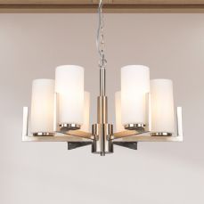 Empire 6 Light Satin Chrome Ceiling Light