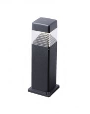 Ester 500mm Black Clear LED 10W GX53 Bollard Post Light