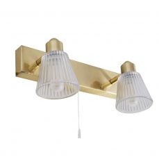 Gatsby 2 Light Bathroom Wall Light Satin Brass