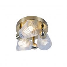 Gatsby 3 Light Bathroom Ceiling Light Satin Brass
