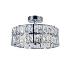 Haley 4 Light Polished Chrome Bathroom Crystal Ceiling Light