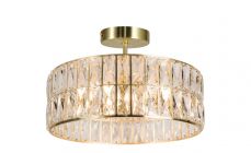 Haley 6 Light Satin Brass Bathroom Crystal