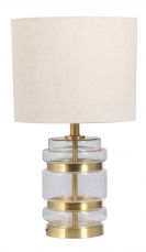 Hartley Satin Brass Table Lamp Light Off