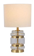 Hartley Satin Brass Table Lamp with Shade