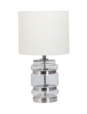 Hartley Satin Chrome Table Lamp Light Off