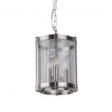 Hudson 3 Light Pendant Satin Chrome