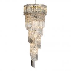 ISLA 13 Light Polished Chrome with Crystal Pendant