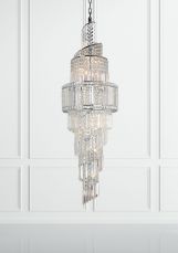 Isla 19 Light 1600mm Crystal Polished Chrome Ceiling Light