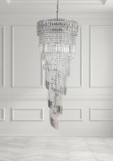 ISLA 21 Light Polished Chrome with Crystal Pendant