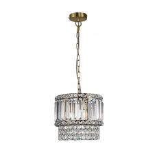 ISLA 3 Light Antique Brass with Crystal