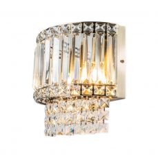 ISLA 3 Light Wall Light Antique Brass with Crystal
